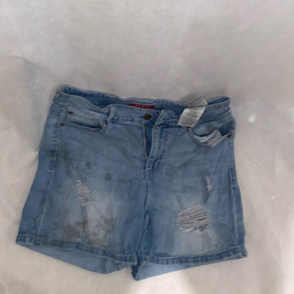 Guess shorts spotted and frayed